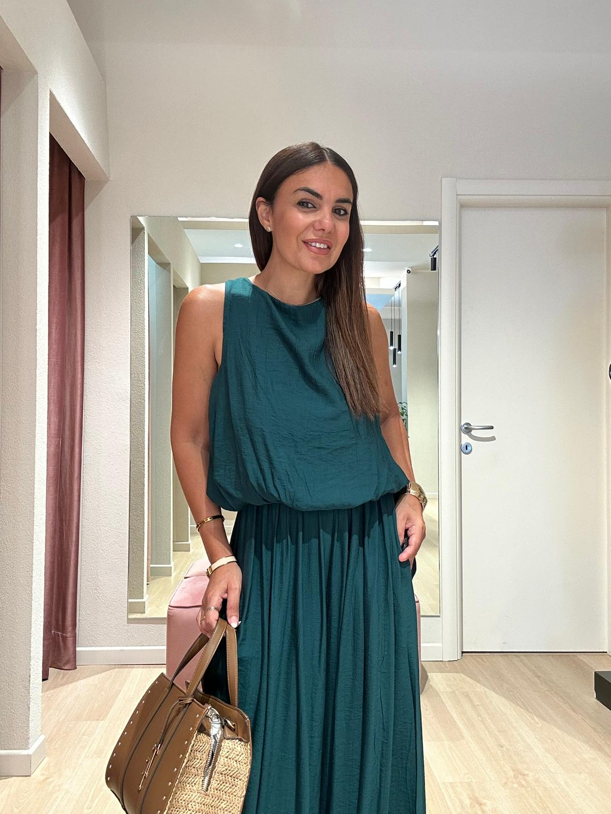 Tuta in viscosa pantalone ampio