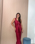 Coordinato in viscosa con gilet