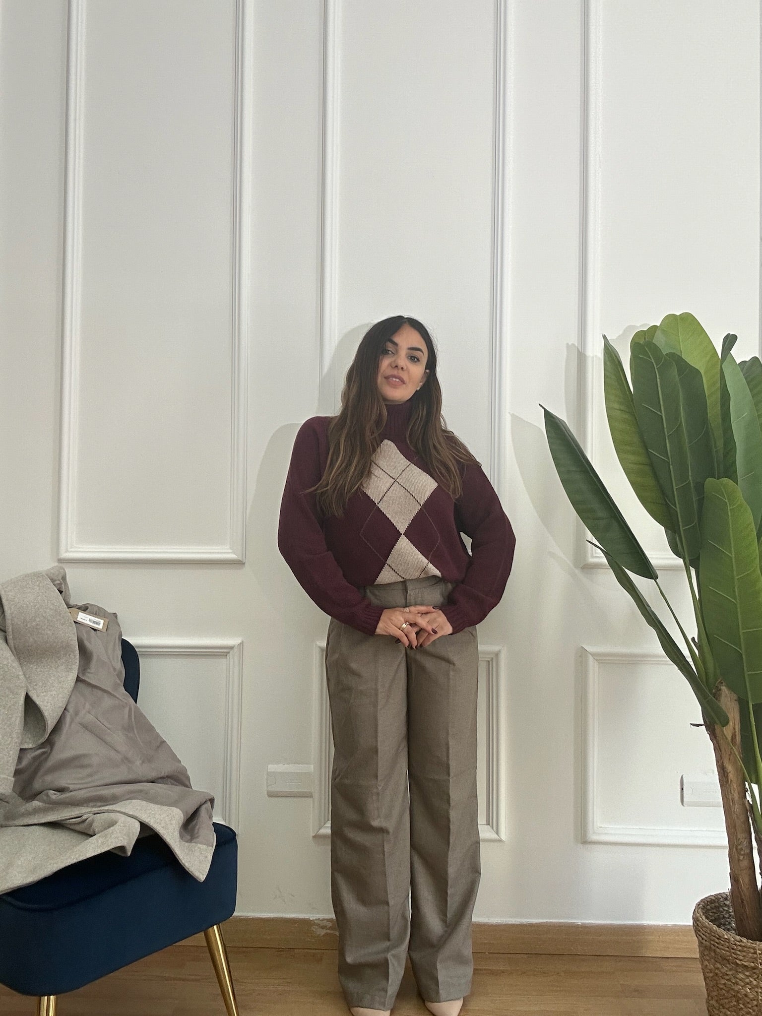 Maglia Rombi Collo Alto