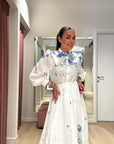 Completo camicia e gonna lunga con stampa floreale
