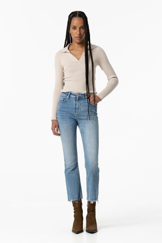 Denim cropped Megan