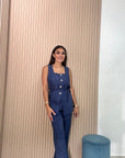 Coordinato in viscosa con gilet