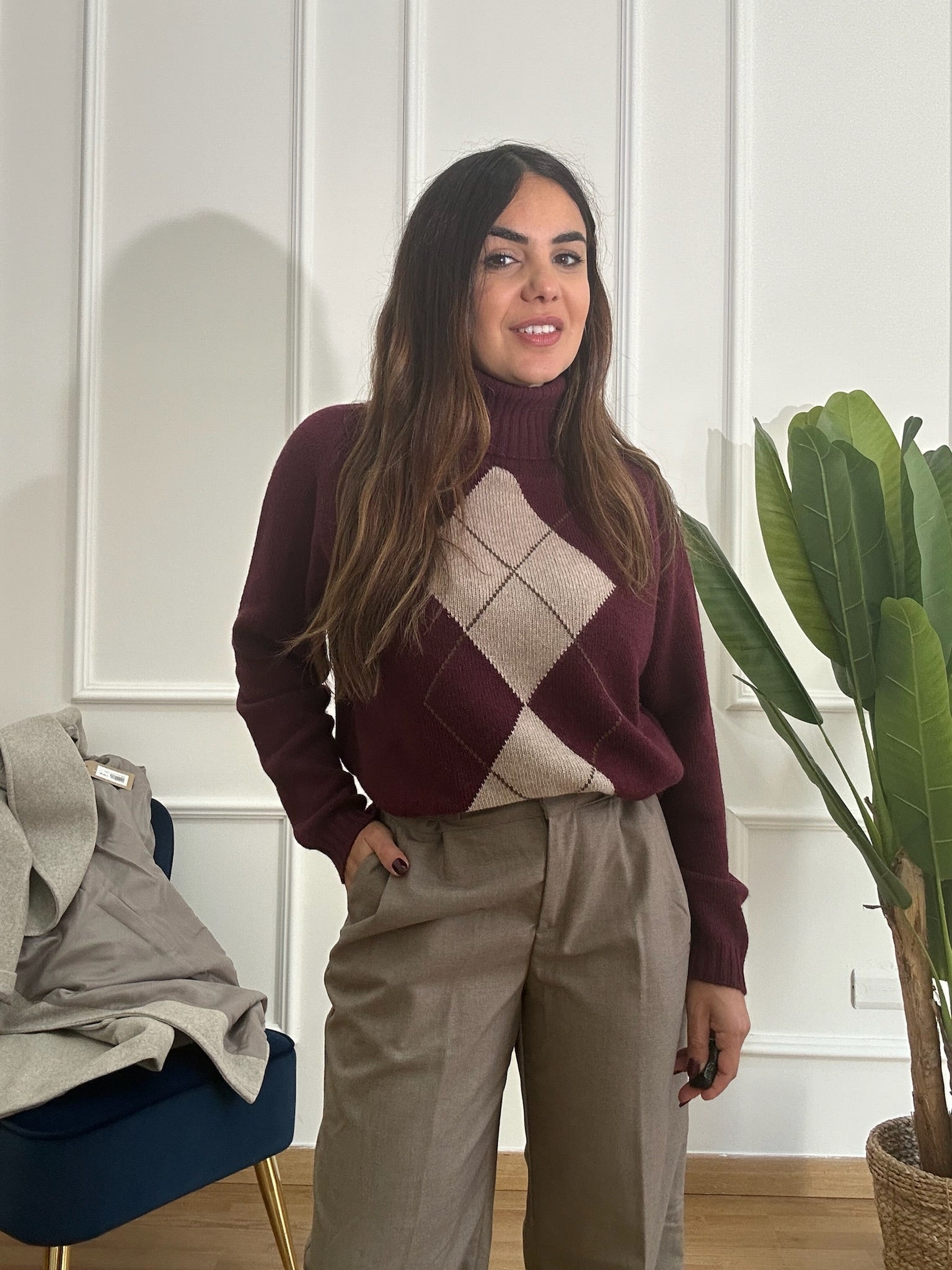 Maglia Rombi Collo Alto