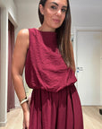 Tuta in viscosa pantalone ampio