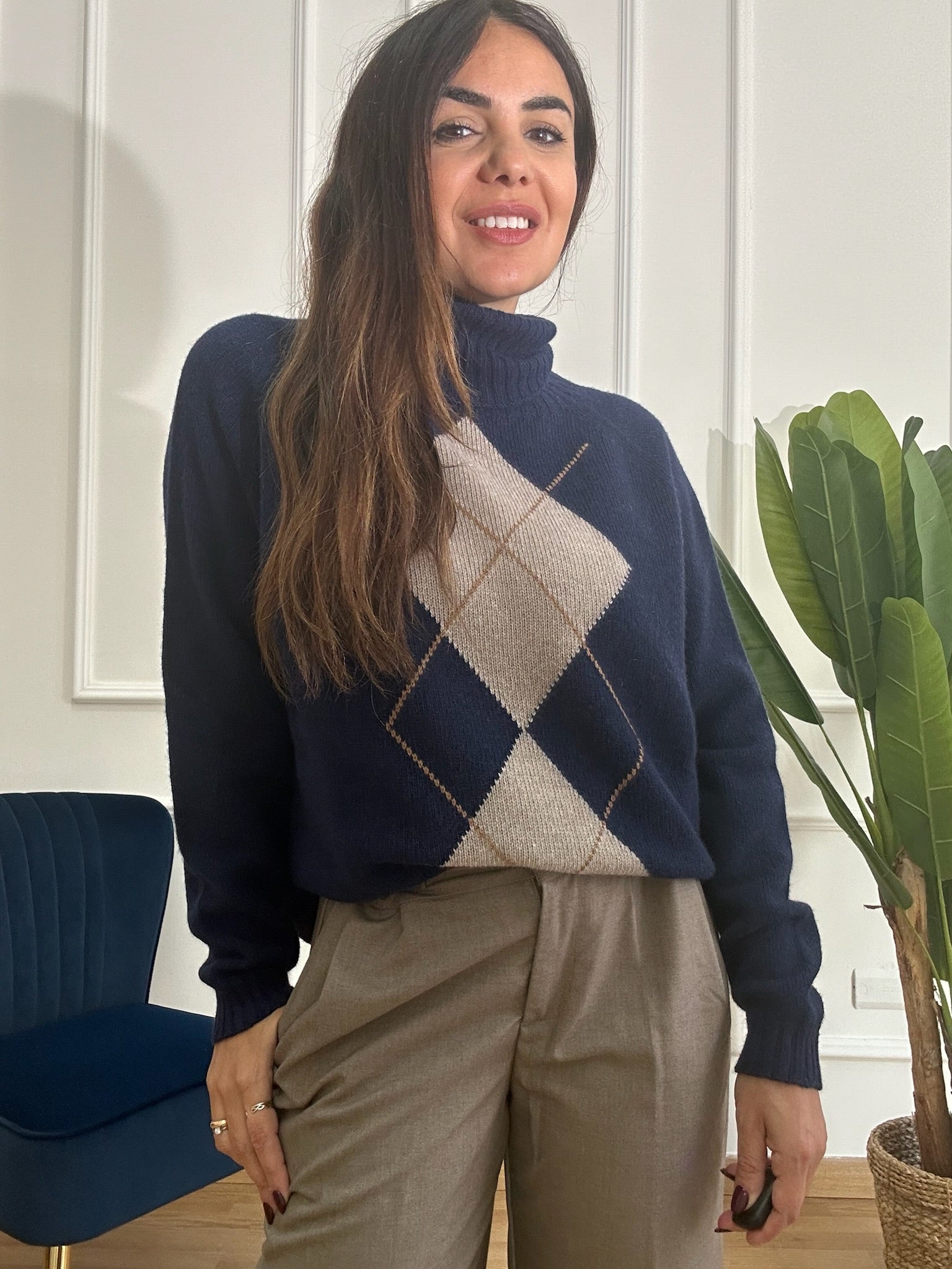 Maglia Rombi Collo Alto