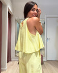Coordinato in con top smanicato
