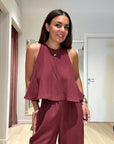 Coordinato in con top smanicato