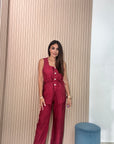 Coordinato in viscosa con gilet