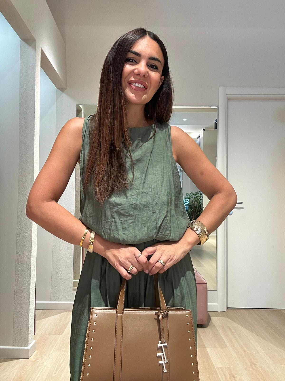 Tuta in viscosa pantalone ampio