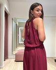 Tuta in viscosa pantalone ampio