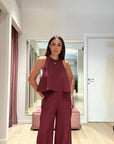Coordinato in con top smanicato