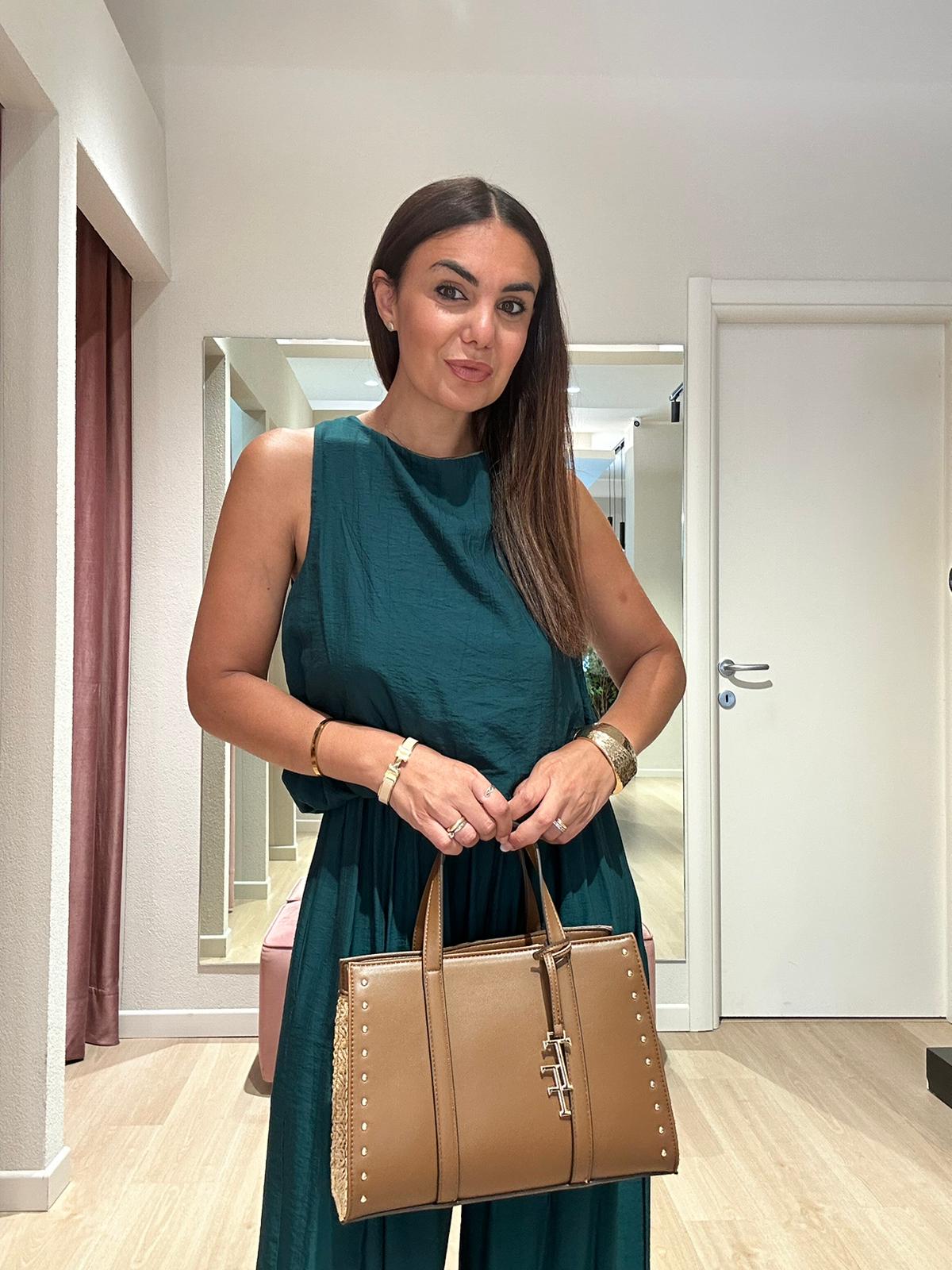 Tuta in viscosa pantalone ampio