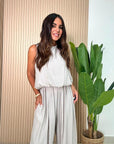 Tuta in viscosa pantalone ampio
