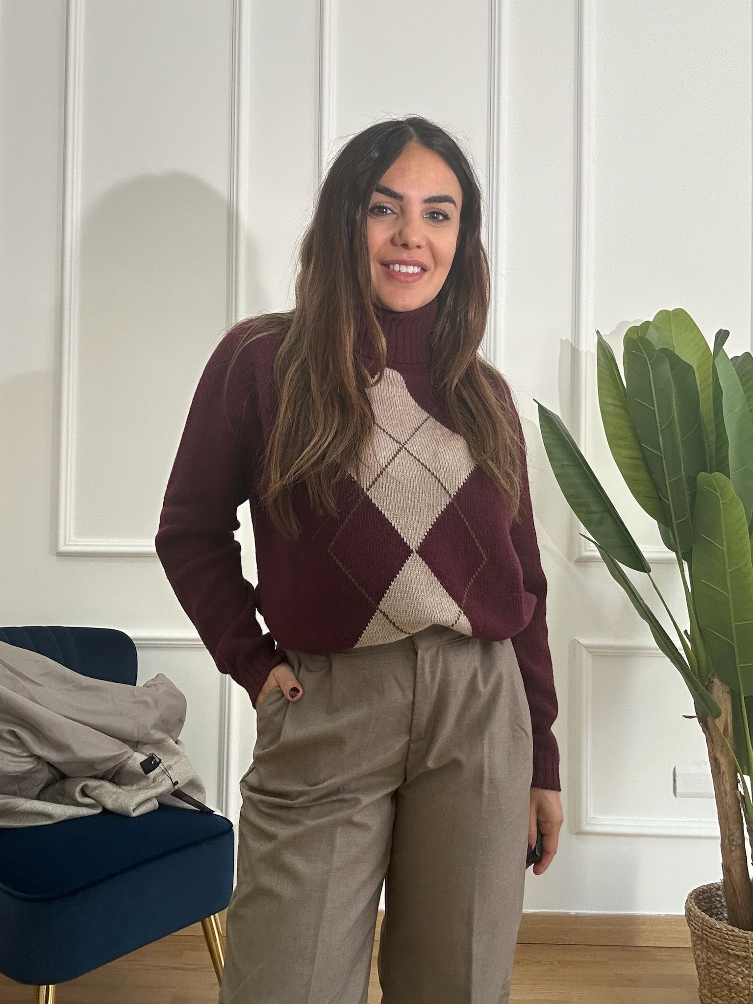 Maglia Rombi Collo Alto