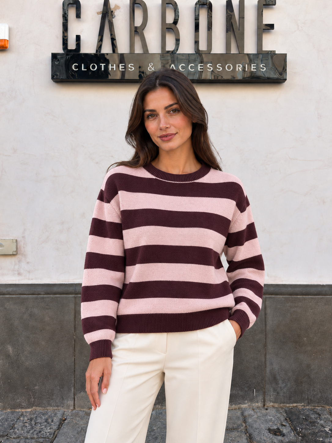 Maglia Girocollo Strisce larga