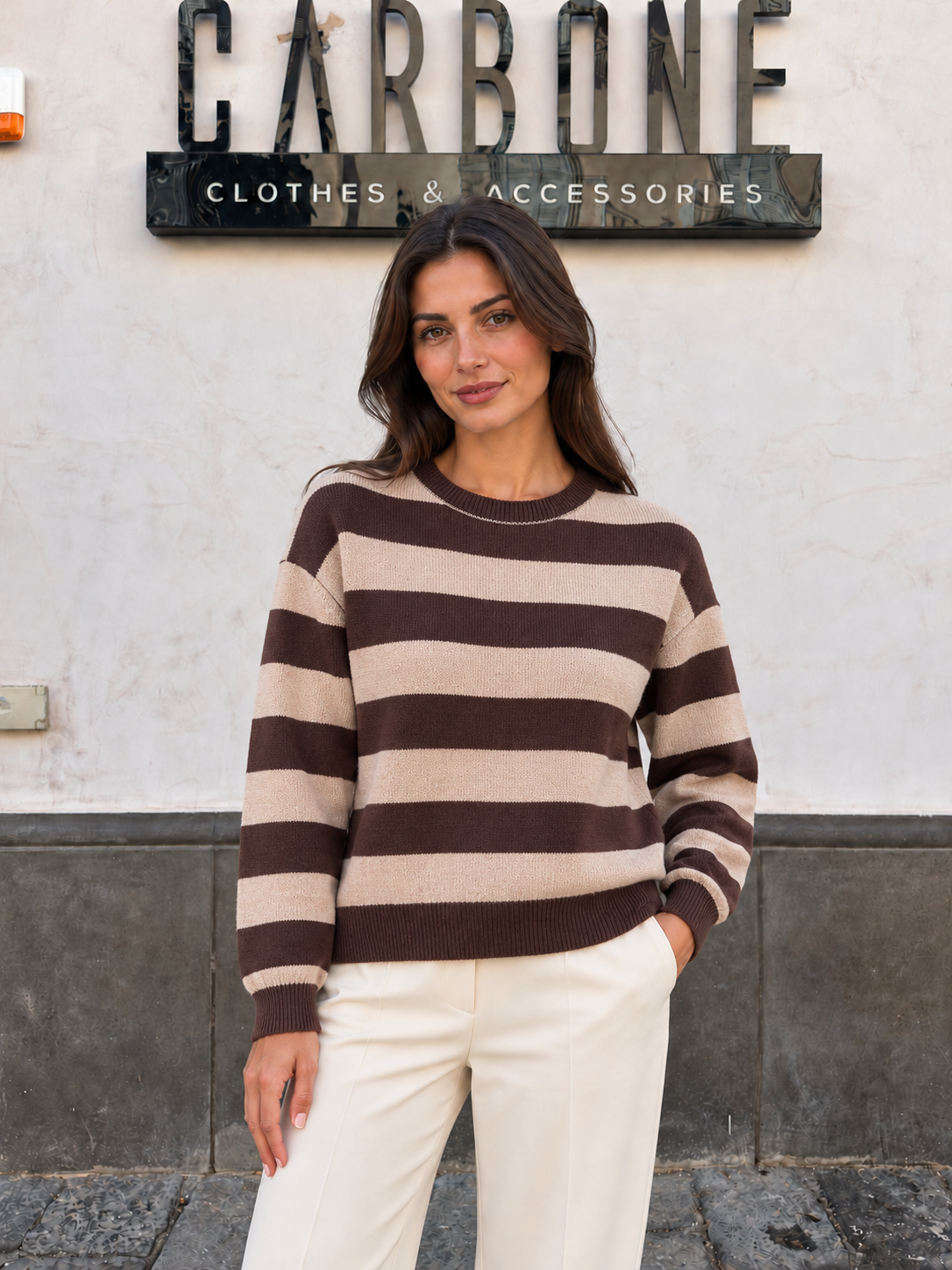 Maglia Girocollo Strisce larga